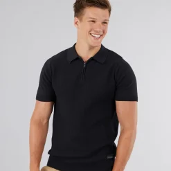 Bench Herren Brescia Strick Polo Schwarz