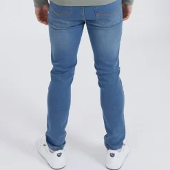 Bench Herren Eddie 22 Slim Fit Jeans Mittelblaue Waschung