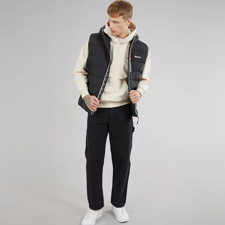 Bench Herren Galban Kapuzen Steppweste Schwarz