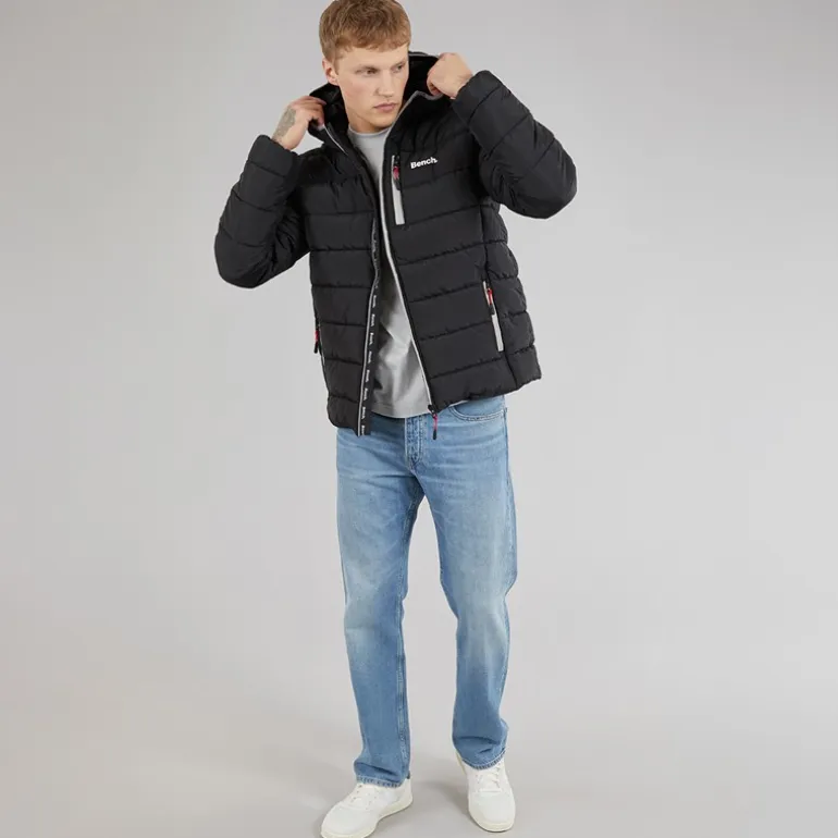 Bench Herren Gaudino Pufferjacke Schwarz