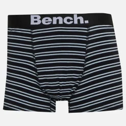 Bench Herren Geyord Drei Pack Boxershorts Ecru Aop/Teal/Yarn Dyed Stripes