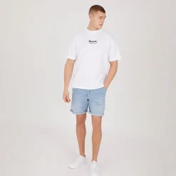 Bench Herren Javid Jeans Shorts Hellblau