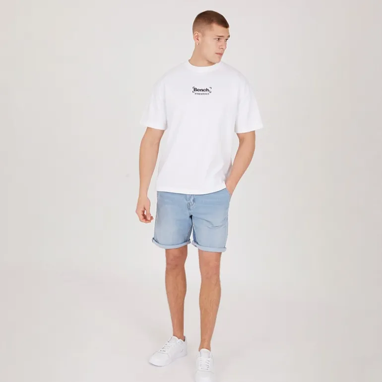 Bench Herren Javid Jeans Shorts Hellblau
