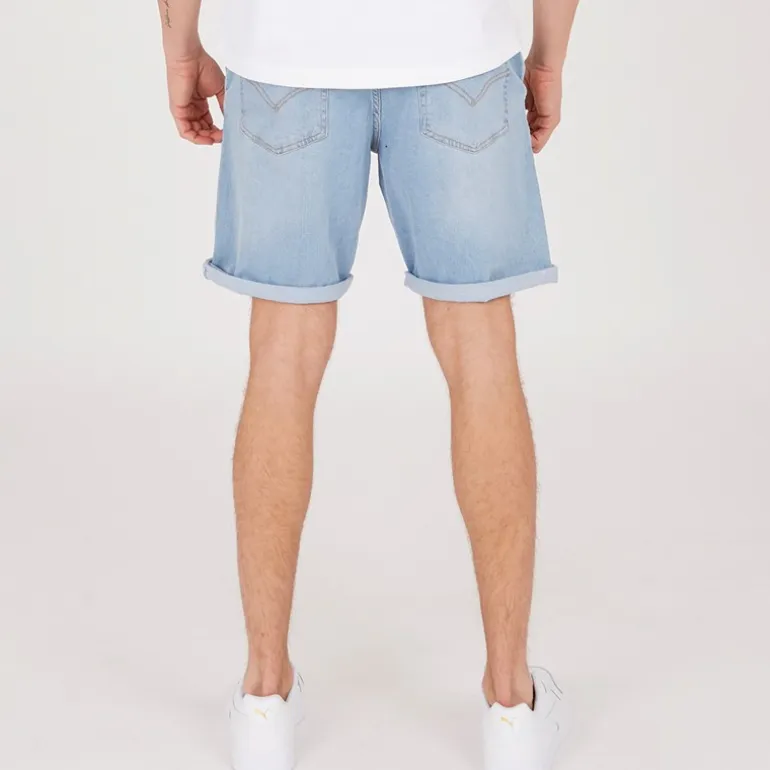 Bench Herren Javid Jeans Shorts Hellblau