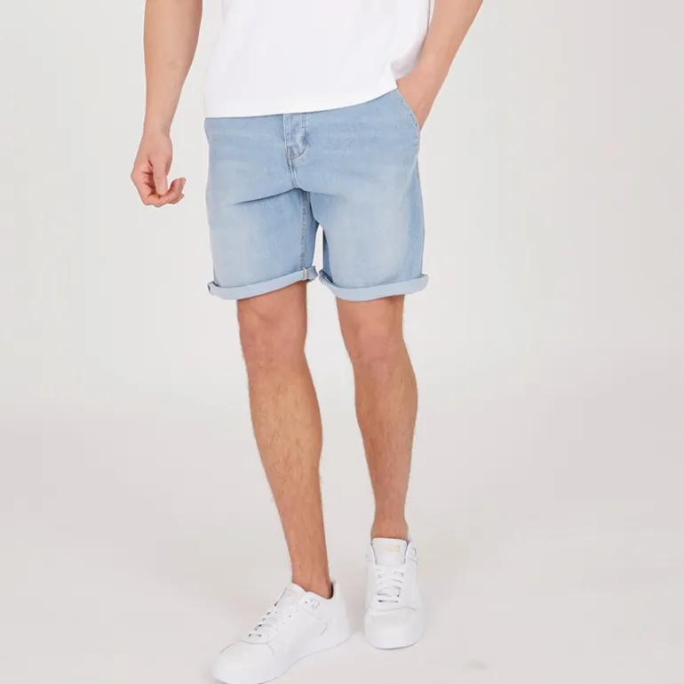 Bench Herren Javid Jeans Shorts Hellblau