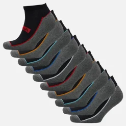 Bench Herren Morin Zehnerpack Turnschuh Socken Mit Frottee Fussbett Schwarz