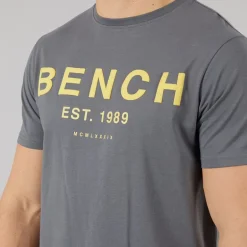 Bench Herren Nuvero T Shirt Und Shorts Set Steel Grey