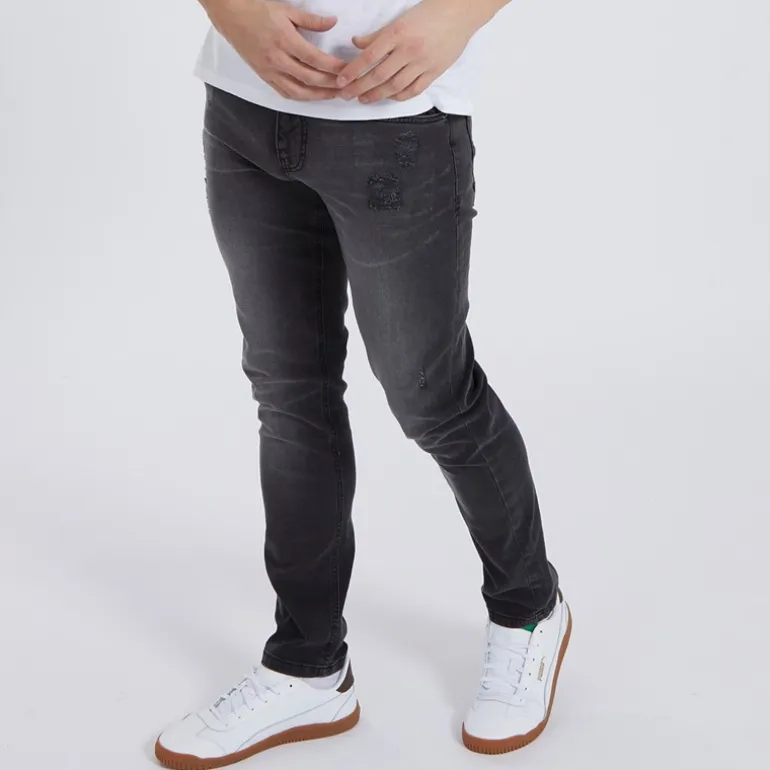Bench Herren Relaxed Tapered Jeans Vintage Schwarz