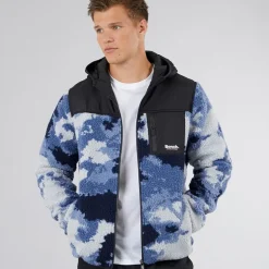 Bench Herren Sableo Fleece Kapuzenpullover Blau Camo