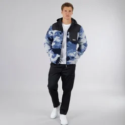 Bench Herren Sableo Fleece Kapuzenpullover Blau Camo
