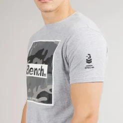 Bench Herren Sanlo T Shirt und Shorts Set Grey Marl