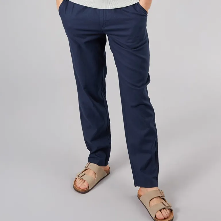 Bench Herren Semand Leinen Mischung Hose Navy