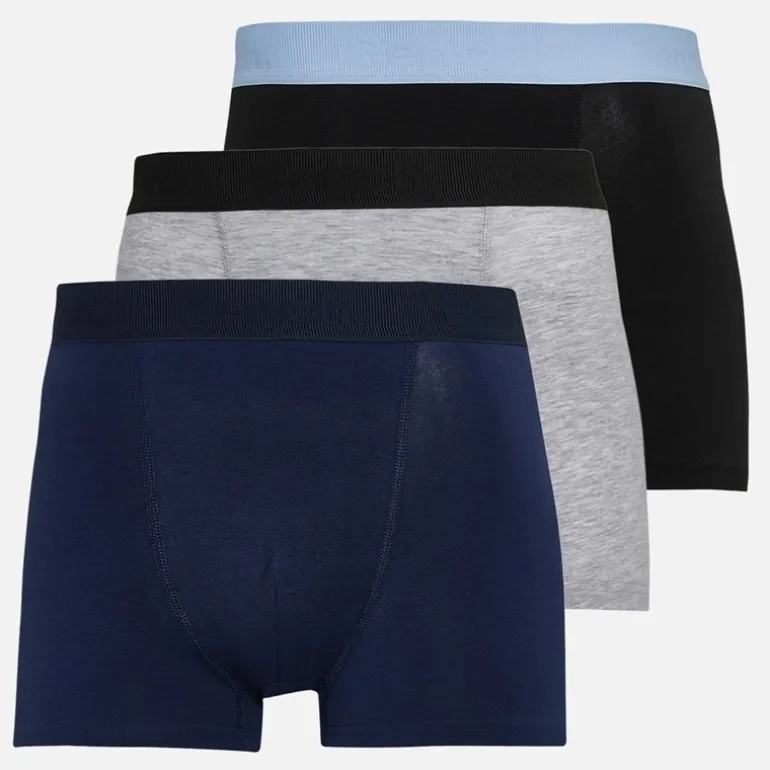 Bench Herren Syers Drei Pack Boxers Schwarz/Grey Marl/Navy