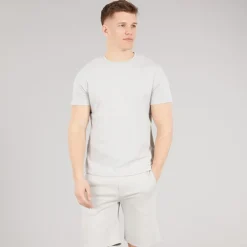 Bench Herren Varem T Shirt Und Shorts Set Set Frost Grey