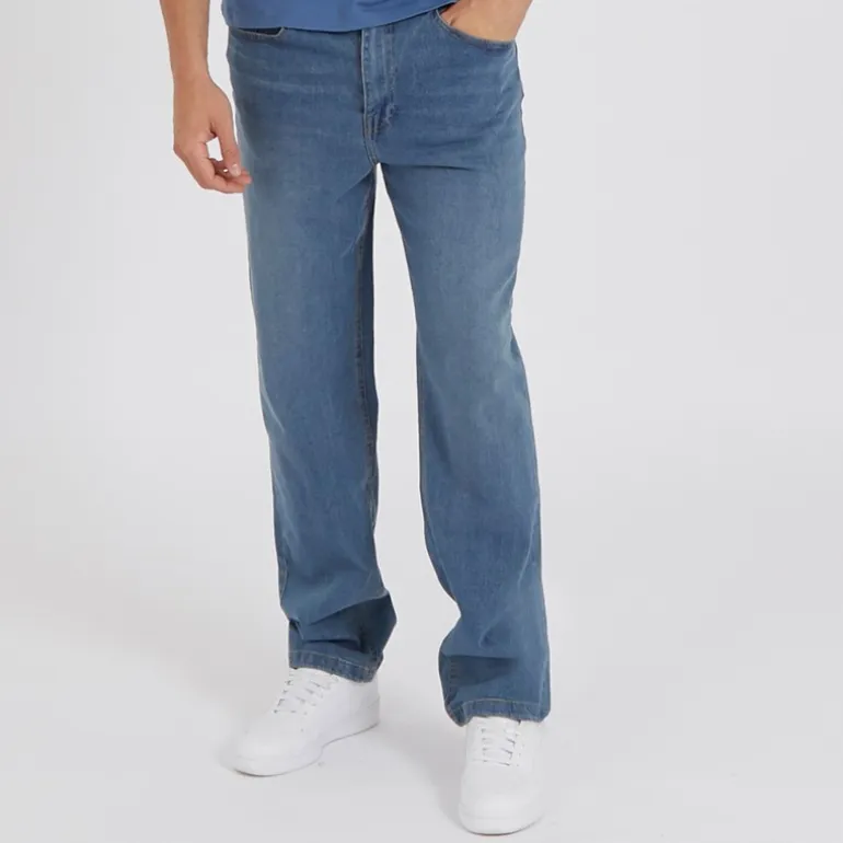 Bench Jeans Herren Jeffers Loose Fit Mittelblaue Waschung