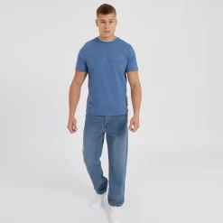 Bench Jeans Herren Jeffers Loose Fit Mittelblaue Waschung