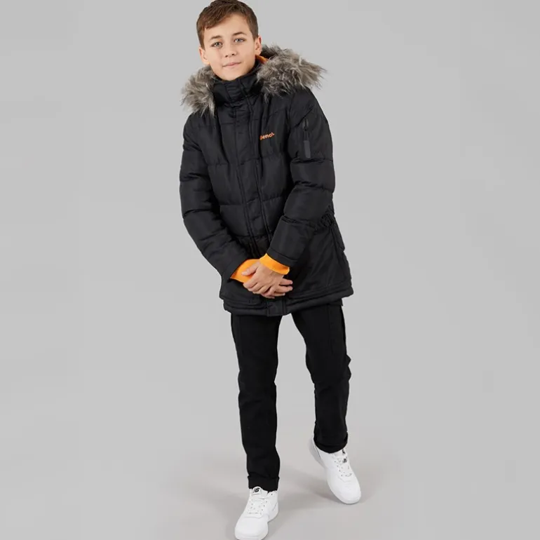 Bench Junge Calcott Parka Jacke Schwarz