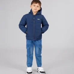 Bench Junge Daunenmantel T Shirt und Jeans Set Blau