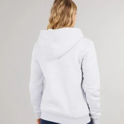 Bench Kapuzenpullover Damen Mintz Teddy gefüttert mit Reißverschluss Grau Melange