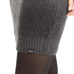 Bench Kleid Karlie Strick Schwarz Melange Damen
