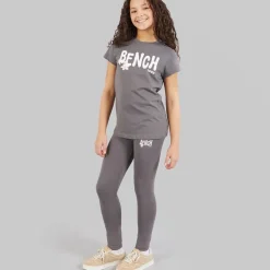 Bench Mädchen Wibsy T Shirt Und Leggings Set Charcoal