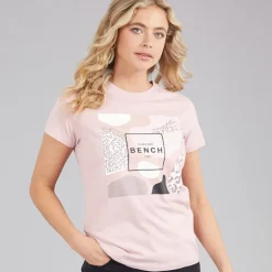 Bench T-Shirt Damen Tuiren Hell Stahliges Rosa