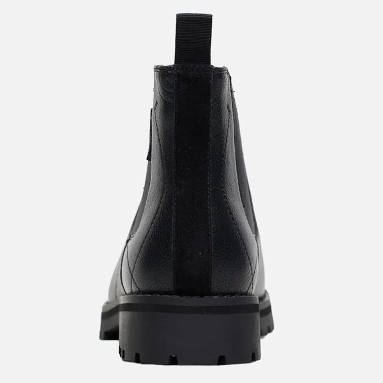 Ben Sherman Herren Chelsea Boots Schwarz Leder/Schwarze Sohle