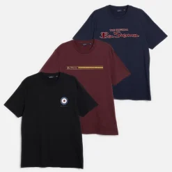 Ben Sherman Herren 3er-Pack Gemischte T Shirts Multi