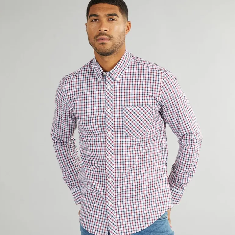 Ben Sherman Herren House Hemd mit langem Arm Mehrfarbig