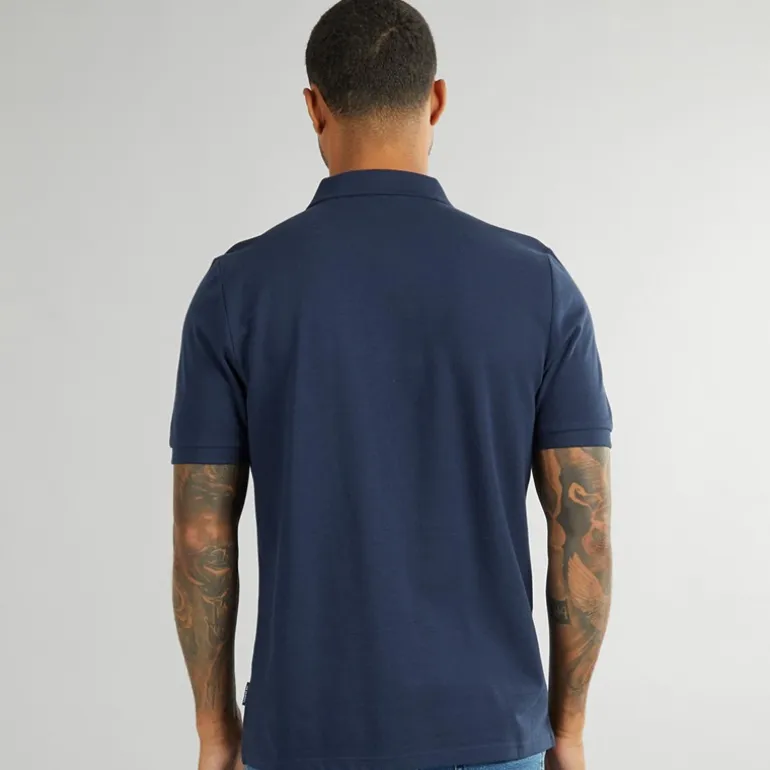 Ben Sherman Herren House Mod Kurzarm Polohemden Blau