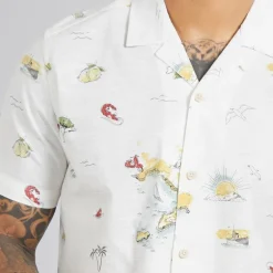 Ben Sherman Herren Kurzarm Brighton nach Amalfi Hemd Snow White