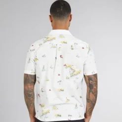 Ben Sherman Herren Kurzarm Brighton nach Amalfi Hemd Snow White