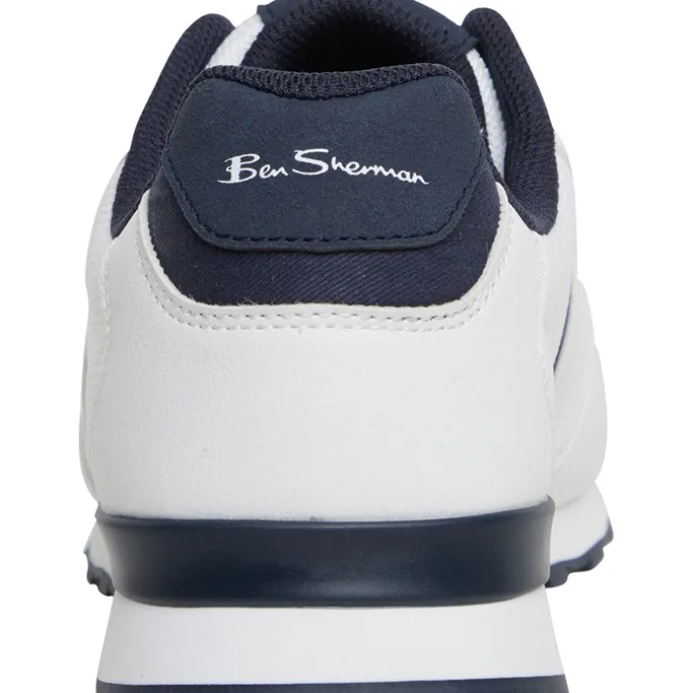 Ben Sherman Herren Owen Retro Sneaker Weiß