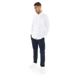 Ben Sherman Herren Oxford Hemd mit langem Arm Weiß