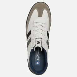 Ben Sherman Herren Sokka Streifen Sneaker Weiß/Grau/Schwarz