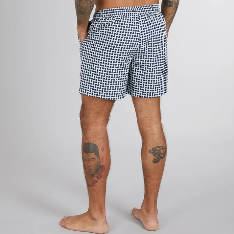 Ben Sherman Herren Spot Geo Badehose Navy