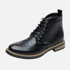 Ben Sherman Herren Templeton Brogue Stiefel Schwarz