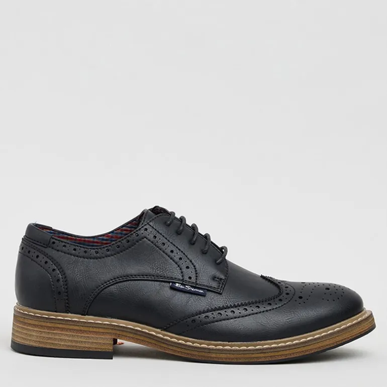 Ben Sherman Herren Triumph II Brogue Schuhe Schwarz
