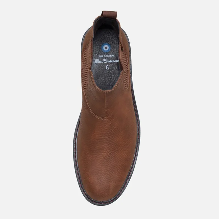 Ben Sherman Herren Vincent Chelsea Stiefel Braun