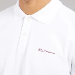 Ben Sherman Herren Zweierpack schlichte Poloshirts Weiß/Gletscher Glacier/Weiß
