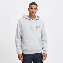 Blend Herren Reißverschluss Kapuzenpullover Stone Mix