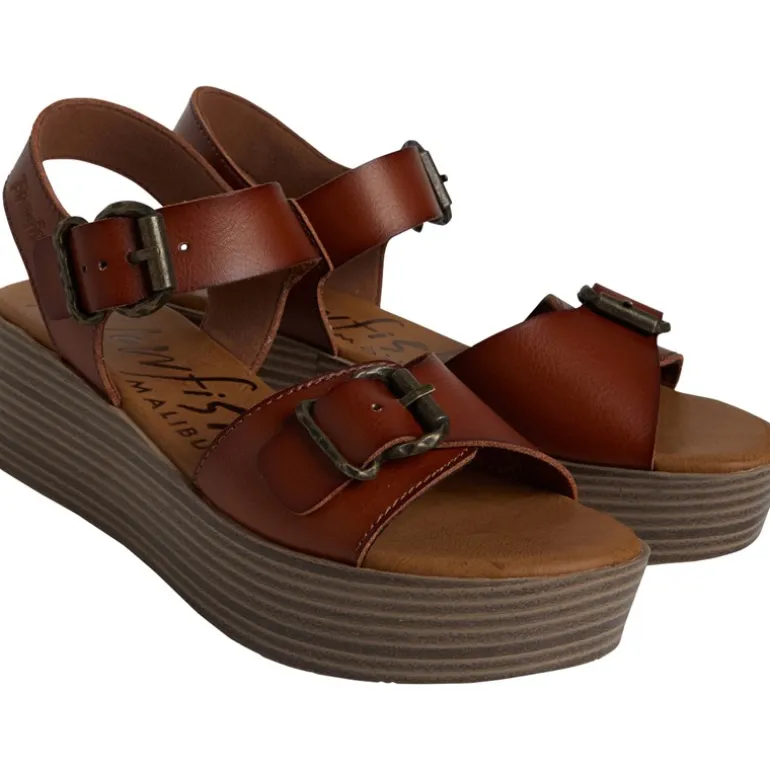 Blowfish Damen Leeds Platform Sandalen Braun
