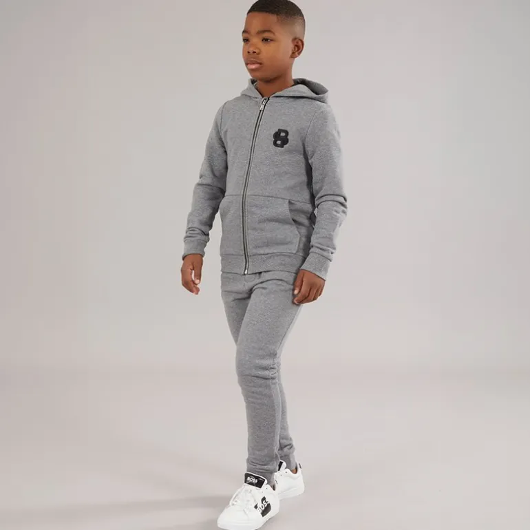 BOSS Junge Reißverschluss Hoodie Heather Grey