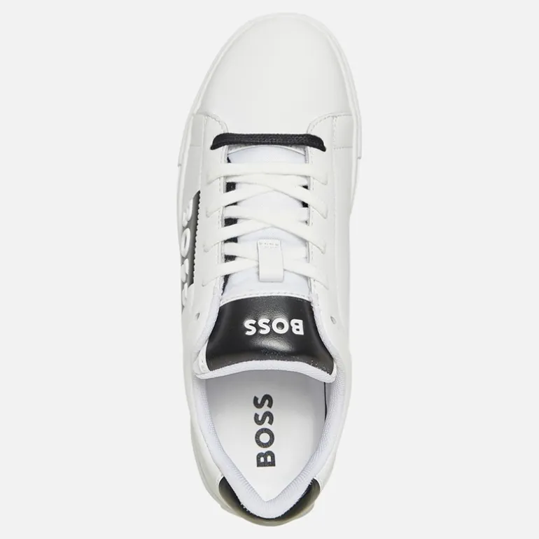 BOSS Junior Junge Cupsole Turnschuhe Weiß