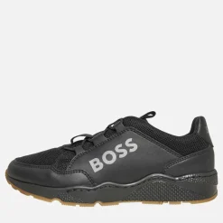 BOSS Junior Junge Strick Logo Turnschuhe Schwarz