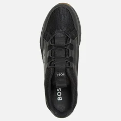 BOSS Junior Junge Strick Logo Turnschuhe Schwarz