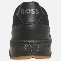 BOSS Junior Junge Strick Logo Turnschuhe Schwarz