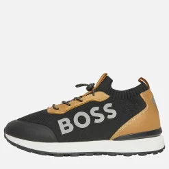 BOSS Junior Junge Strick Logo Turnschuhe Keks