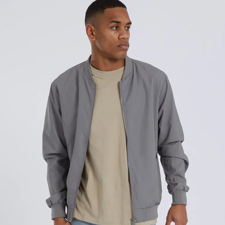 Brave Soul Bomberjacke Herren Sanjay Hellgrau