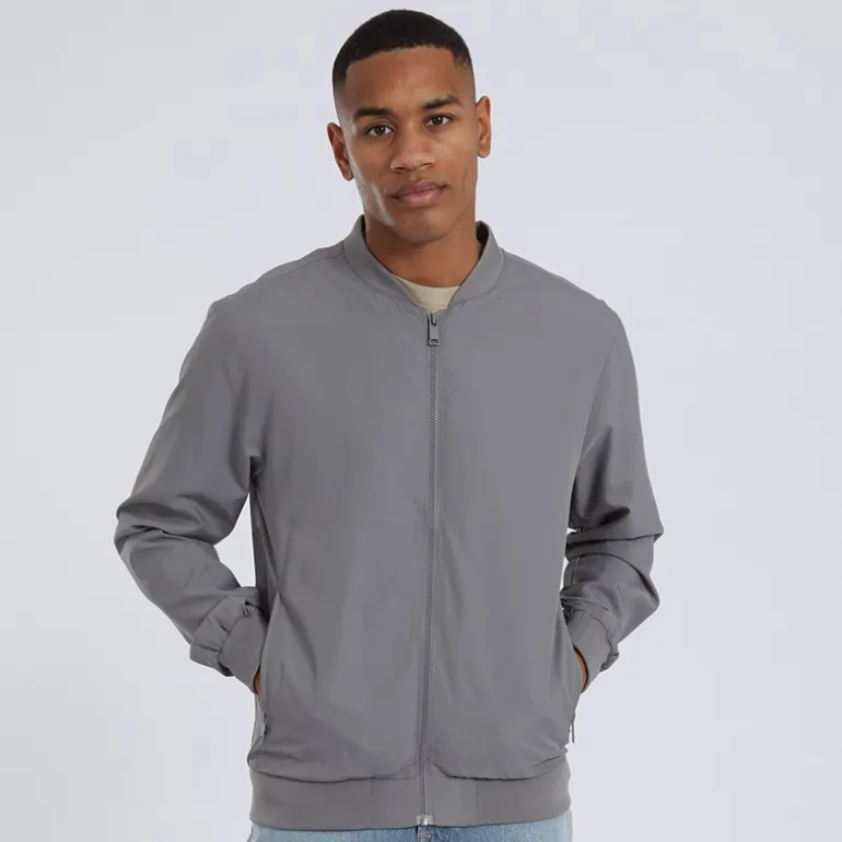 Brave Soul Bomberjacke Herren Sanjay Hellgrau